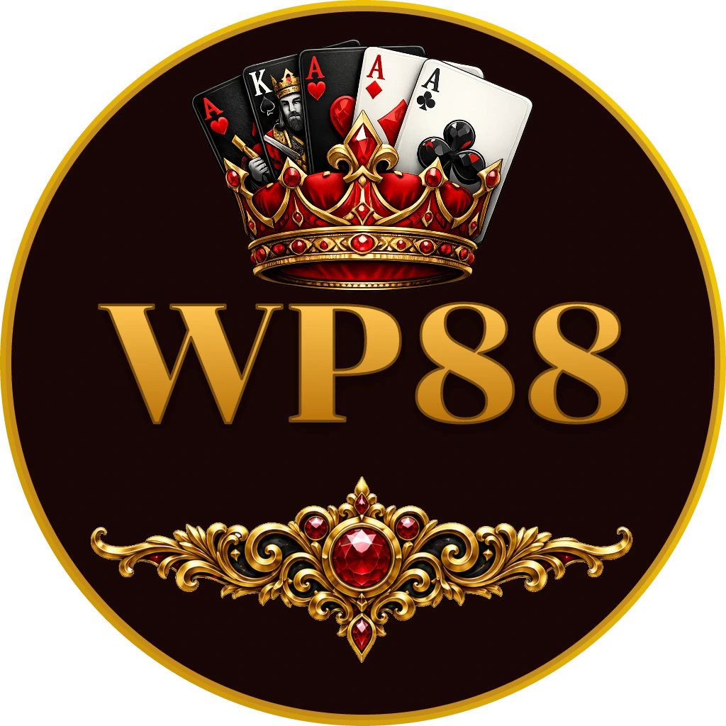 Elegant live casino dealer standing by a roulette wheel in a luxurious studio atmosphere offering a premium gaming experience at WP88 for Indonesia