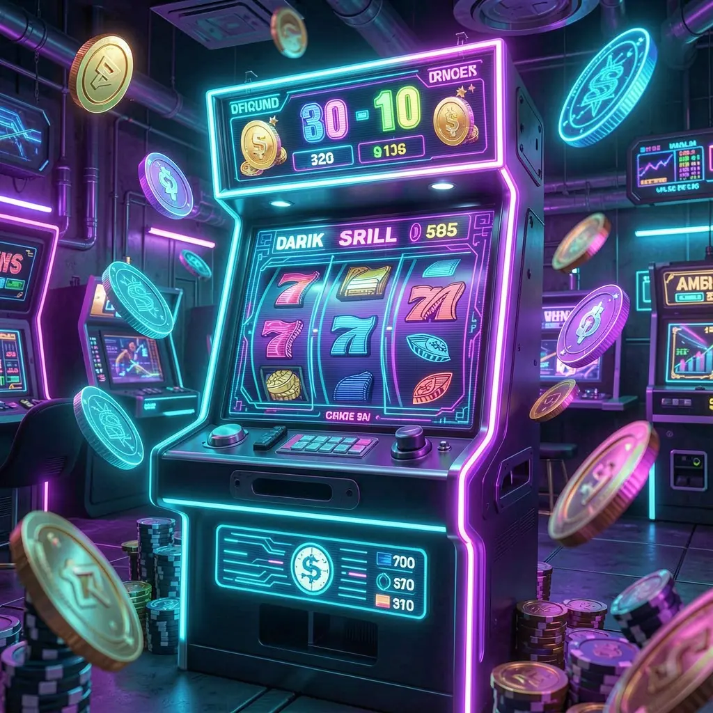 Close up view of a modern slot machine with bright reels and digital effects showcasing the immersive slot experience at WP88 online casino in Indonesia